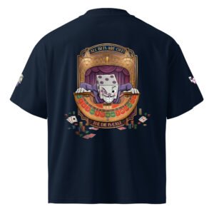 King Dice Unisex organic oversized high neck t-shirt